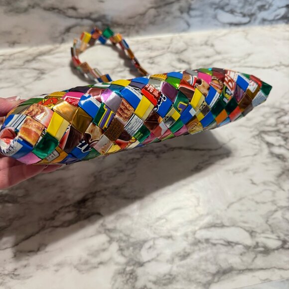 HANDMADE VINTAGE Whimsical Candy Wrapper Shoulder Bag - Picture 6 of 11